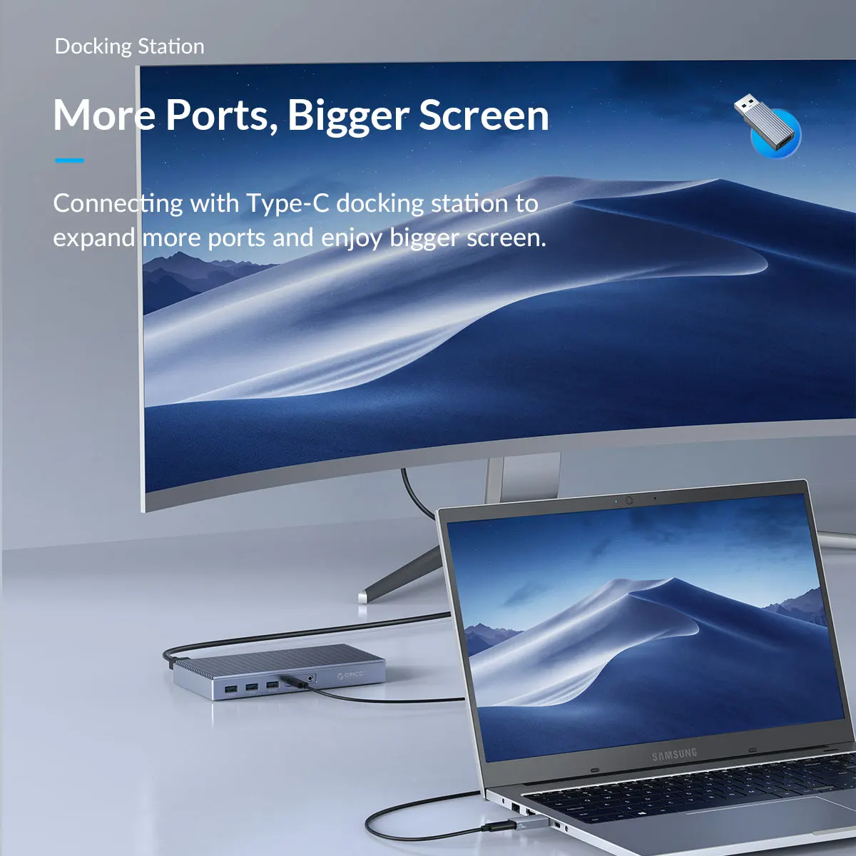Orico-usb 3.1 para Adaptador tipo c Usb-c Fast Charge Cabo de Dados Conversor 10gbps Cabeça de Transmissão para Computador Macbook Otg Connect - Imagem 3