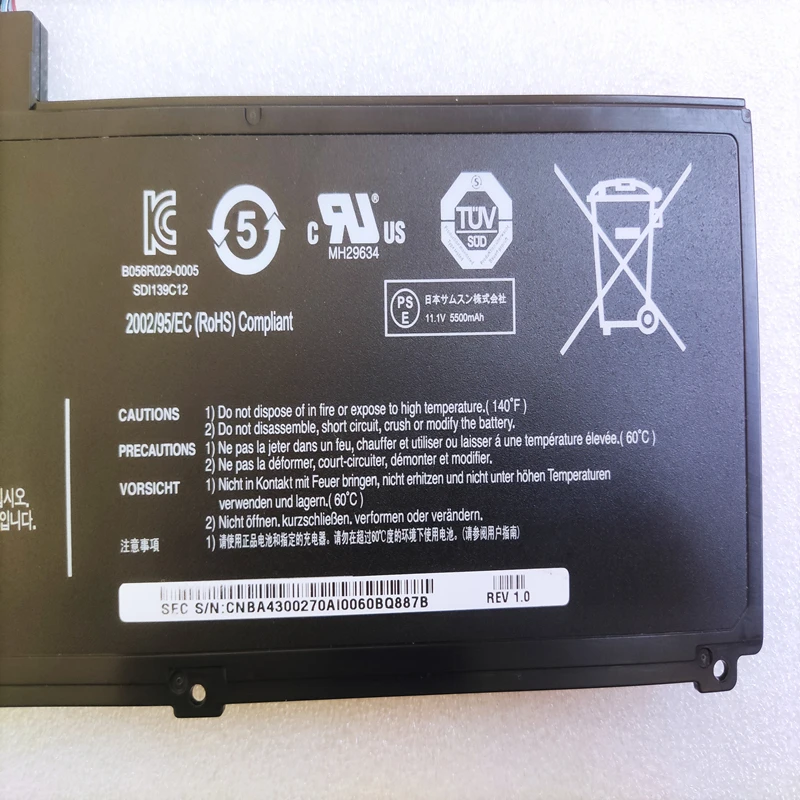 Bateria do Portátil para Samsung Aa-pn3vc6b Aa-pn3nc6f Qx310 Qx311 Qx410 Qx411 Qx412 Qx510 Qx511 Sf510 Sf511 Sf310 Sf311 Sf410 Sf411 - Imagem 6