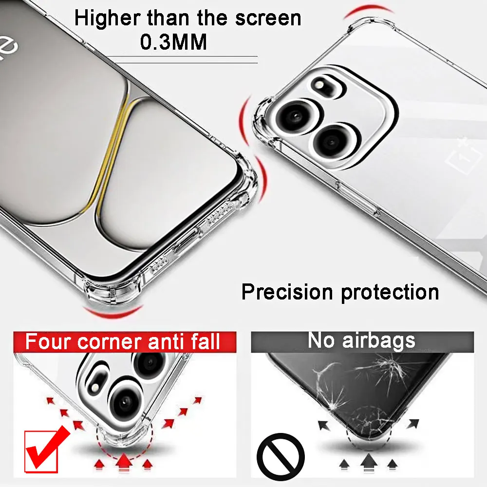 Shockproof Transparent Clear Soft TPU Phone Case - Protective Back Cover