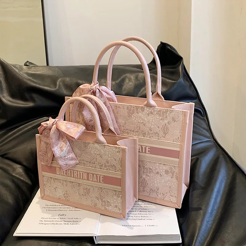 

Вместительная сумка-тоут с вышивкой, Женская текстурная нишевая Сумка премиум-класса для поездок, сумка-мессенджер через плечо, Повседневная сумка