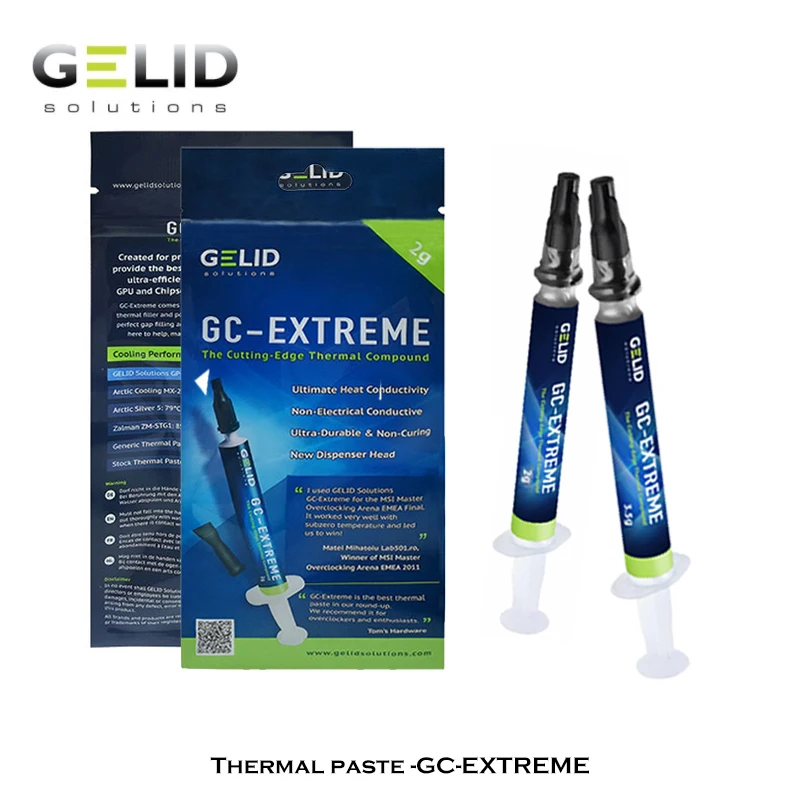 

GELID GC-Extreme Thermal Paste/Grease for CPU Cooler PC Processors Conductive Heatsink Plaster Compound Heatsink Plaste