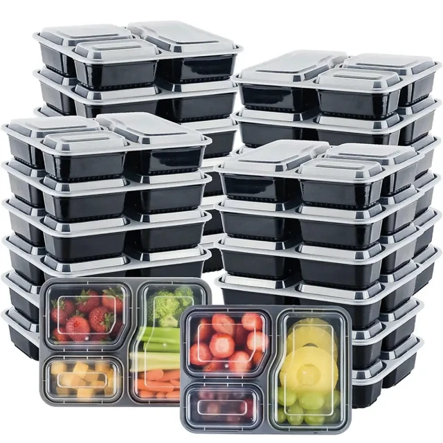 Disposable Meal Prep Container - 2 Comp, 34oz