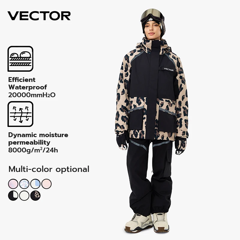 VECTOR Brand Men Women Ski Jacket Winter Warm Windproof Waterproof