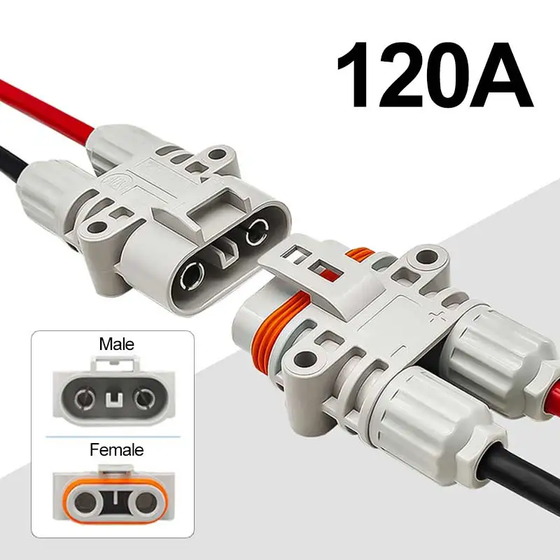 Description Picture 6 of itemWaterproof 120A 1200V Male Female Connector for Parking Air Conditioner Big Current Plug Electric Forklift Generator Connectors
