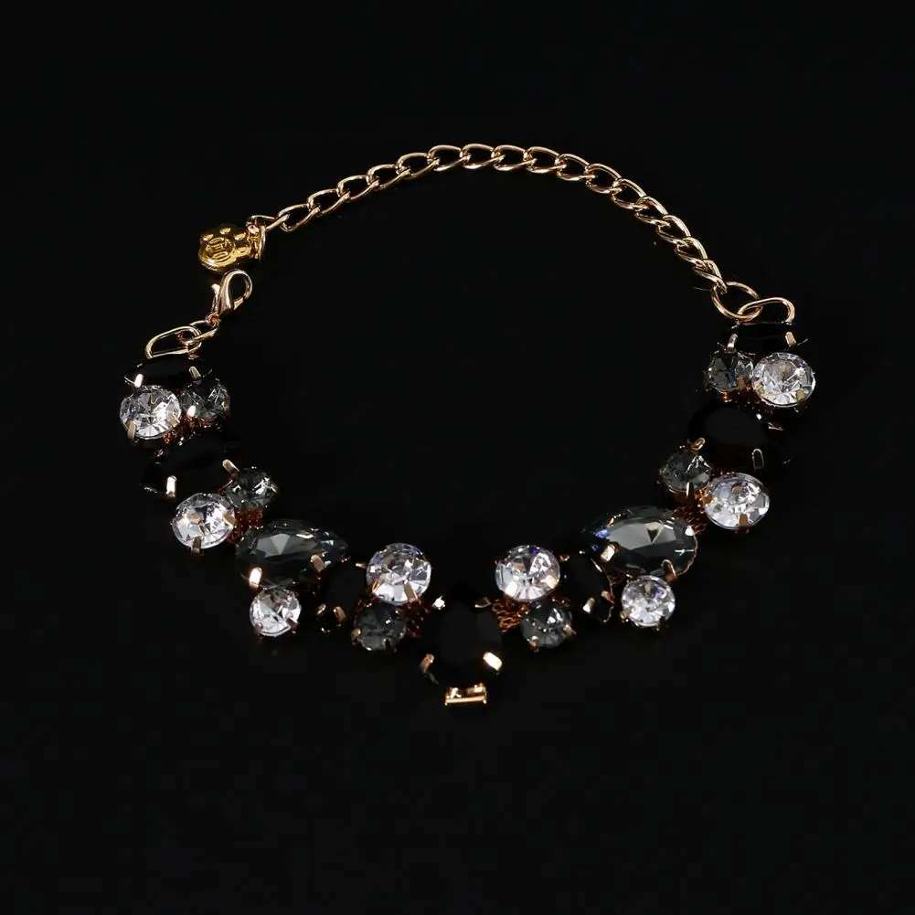 

Durable Pet Collar for Dogs Fashionable Rhinestone Pendant Pet Collar Stylish Gold Chain for Cats Dogs Holiday Party Accessory
