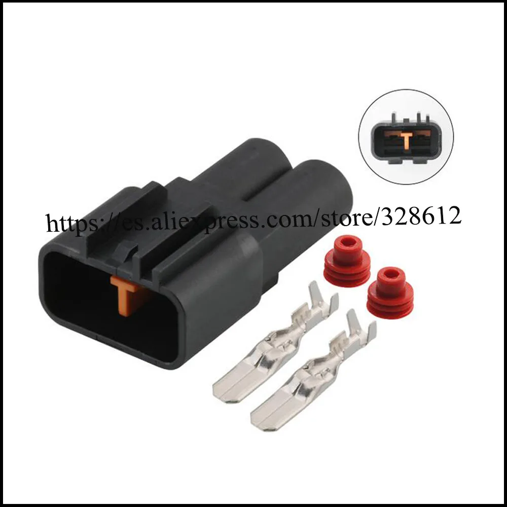 

100SET DJ7023B-6.3-11 car wire Waterproof male cable connector 2 pin automotive Plugs socket Includes terminals seal