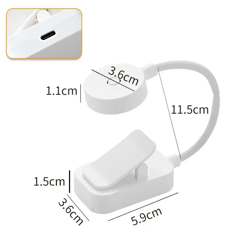 Led Table Lamp USB Rechargeable Night Light With Folding Clamp Study Stand Read Lamp Touch 3 Modes Dimming Eye Protection Light