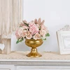HOT SALE Metal Elegant Wedding Centerpieces Vase For Wedding Party Decoration,Trumpet Vase For Anniversary Ceremony(Golden,4 PCS 5