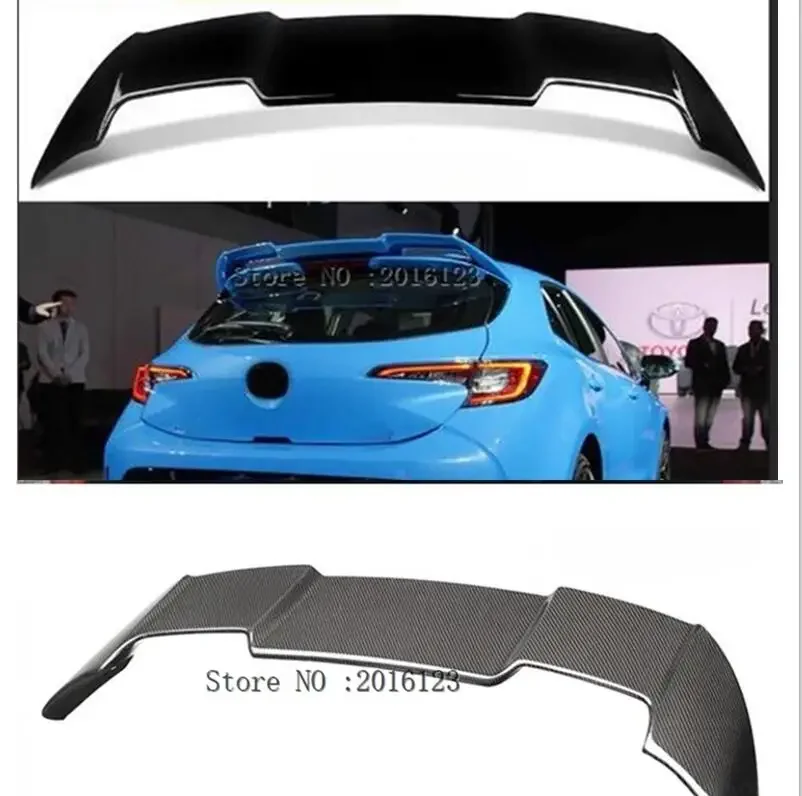 

2019 For Toyota Corolla E210 5-Door Hatchback Car Spoiler High Quality ABS Rear Roof Wing Glossy Black Or Carbon Fiber Look Body