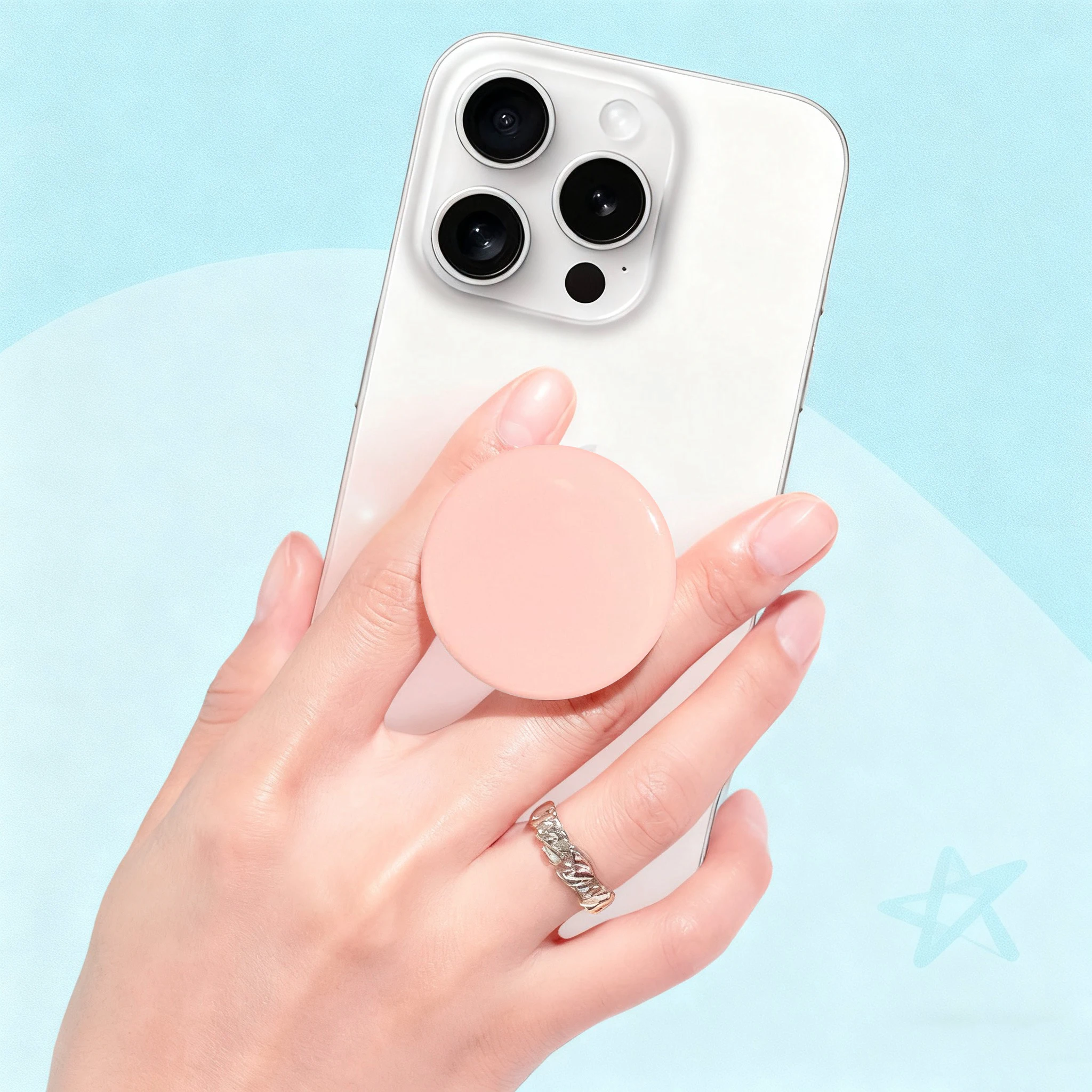 Soquete de telefone poppado para iphone 17 16 15 14 plusiepпсоtek griptok suporte de telefone móvel para iphone 14 13 12 acessórios de telefone