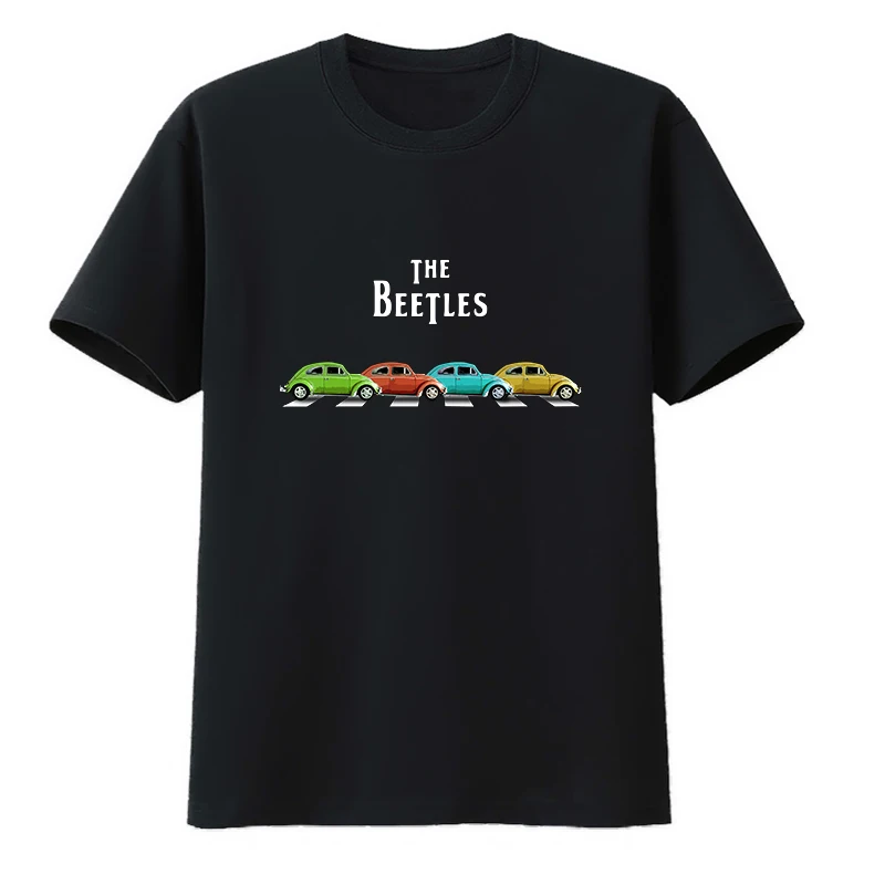 

Classic Vintage Buggy Car The Beetles Cotton T-shirts Old Bugs Lover Unisex Fashion Crew Neck T-shirt Top Y2k Style O-neck Tees