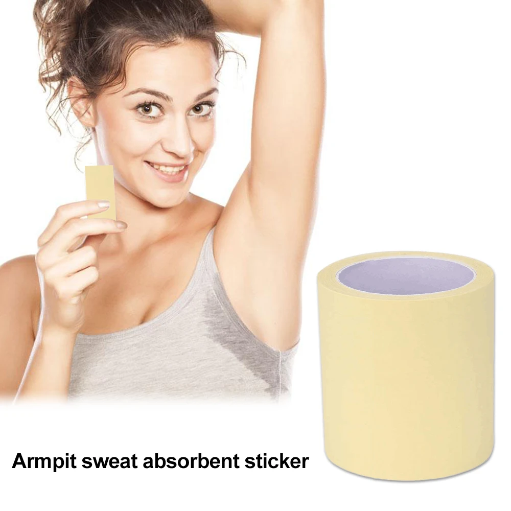 1 Roll Disposable Armpit Prevent Sweat Pads Transparent Underarm Dry Dry Antiperspirant Sticker Keep Sticker TSLM2