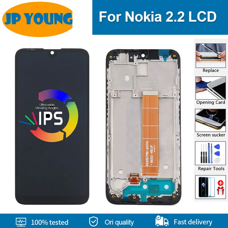 

5.71"For NOKIA 2.2 LCD Touch Screen Digitizer Assembly Replacement For Nokia N2.2 TA-1179 TA-1183 TA-1188 TA-1191 LCD With Frame