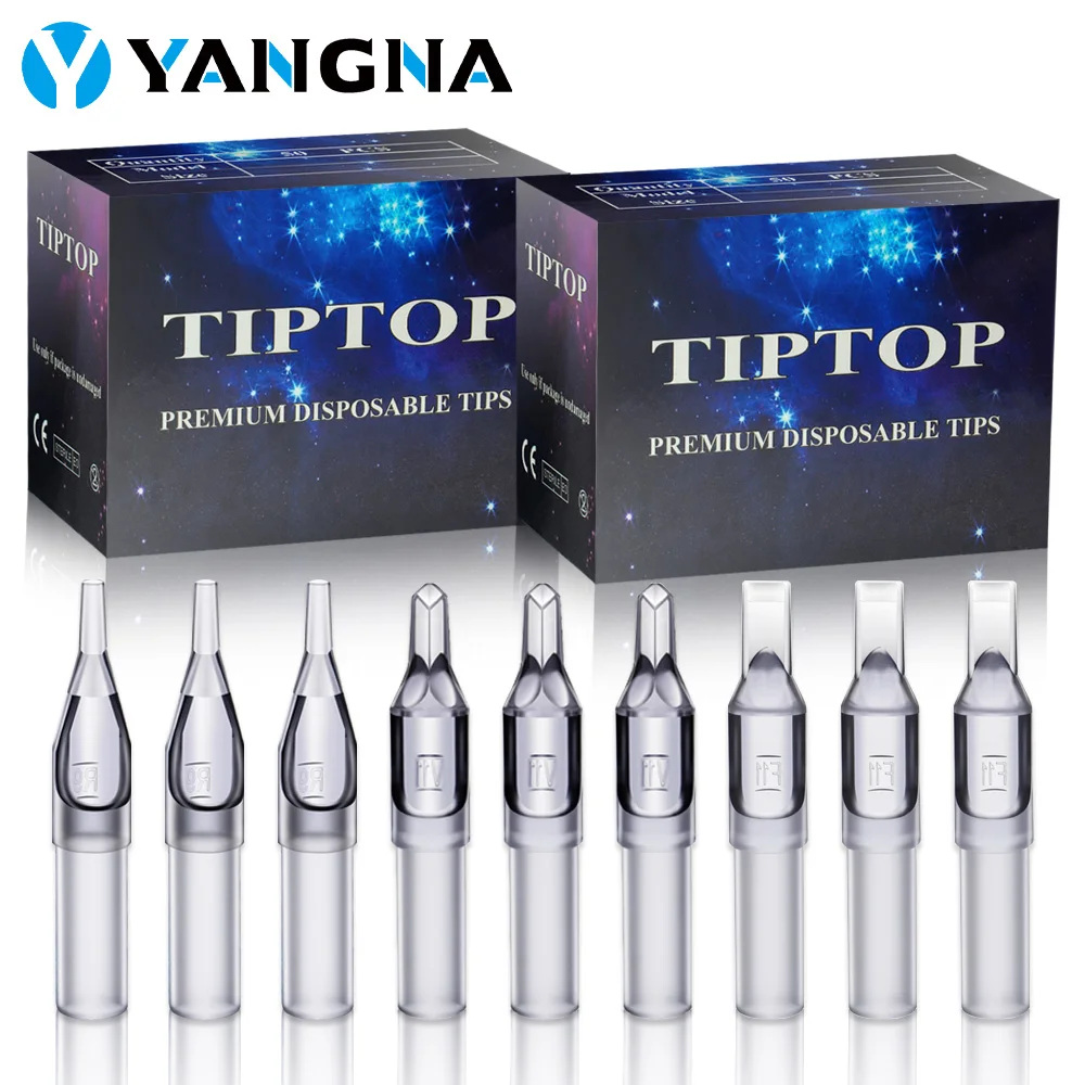 Disposable Sterileze Tattoo Tips tattoo microblading needles 50/100PCS Short RT DT FT Needle Tube Tips For Tattoo Needle Permanent Makeup Accessories