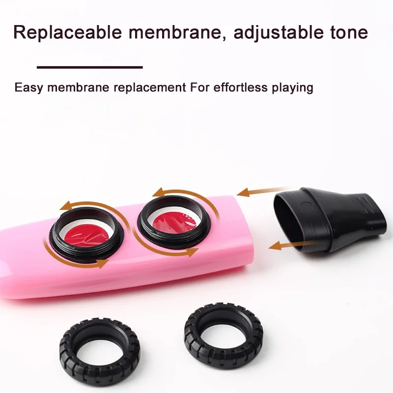 이중 구멍 Kazoo 악기, 기타 우쿨렐레 반주를위한 경량 내구성 그레인 디자인 연습 Kazoo