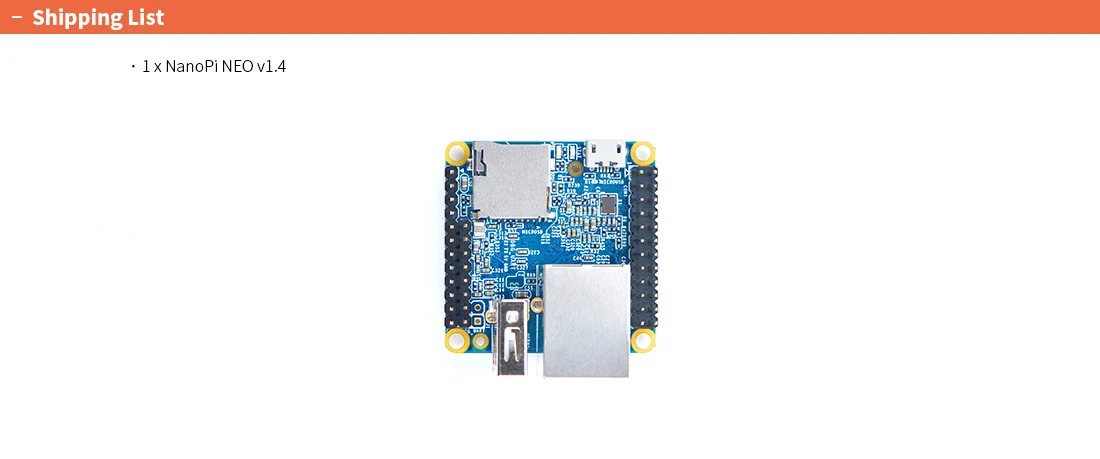 NanoPi Neo V1.4 LTS 512Mb DDR RAM Allwinner H3 Quad Cortex-A7 Up to 1.2GHz, OpenWRT, support Ubuntu Linux Armbian DietPi Kali