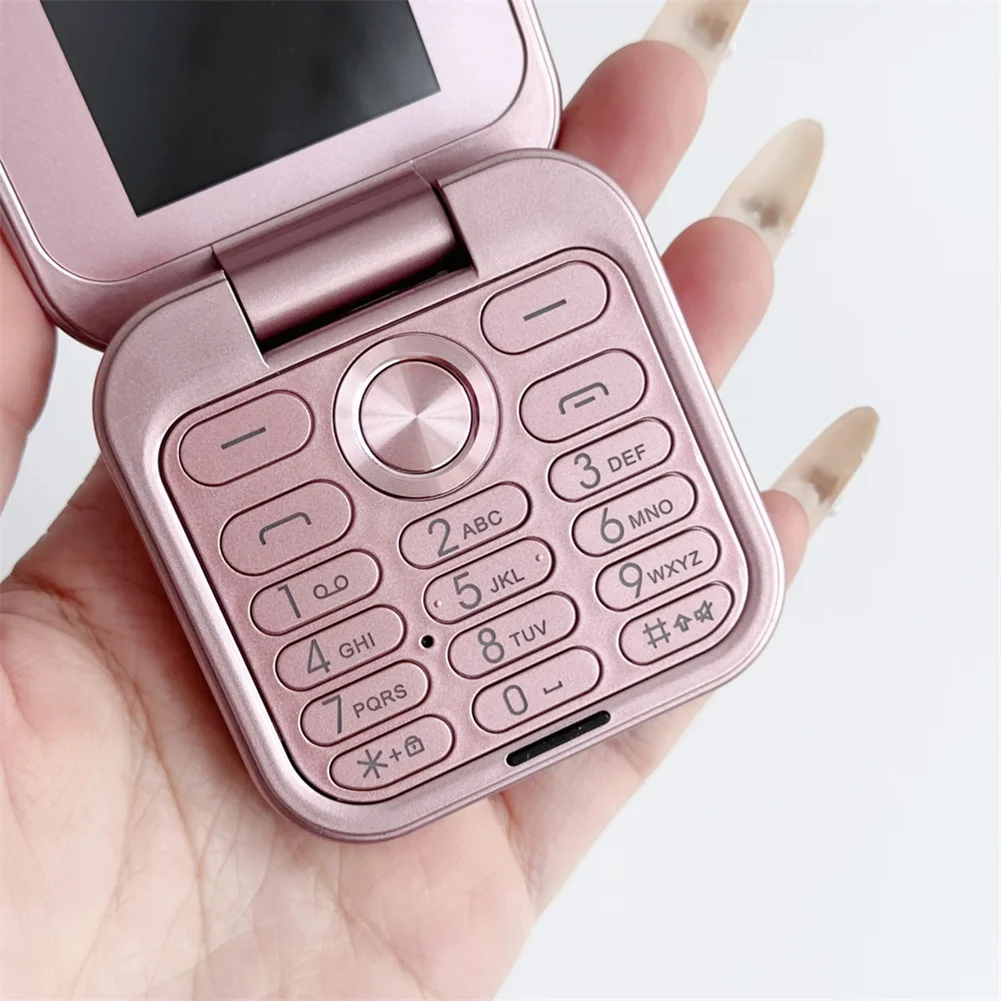 Mobile Phones Mini Foldable Mobile Phone Edrear Camera Small Display Support Audio Dial Multi-language Phone Speed Cellphone Flip Vibrati