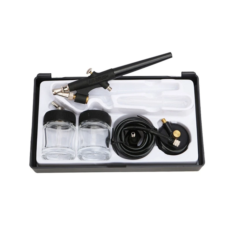 

Airbrush Kit Mini Single Action Air Brush Set Siphon Feed 0.8mm Paint Spray A0KF