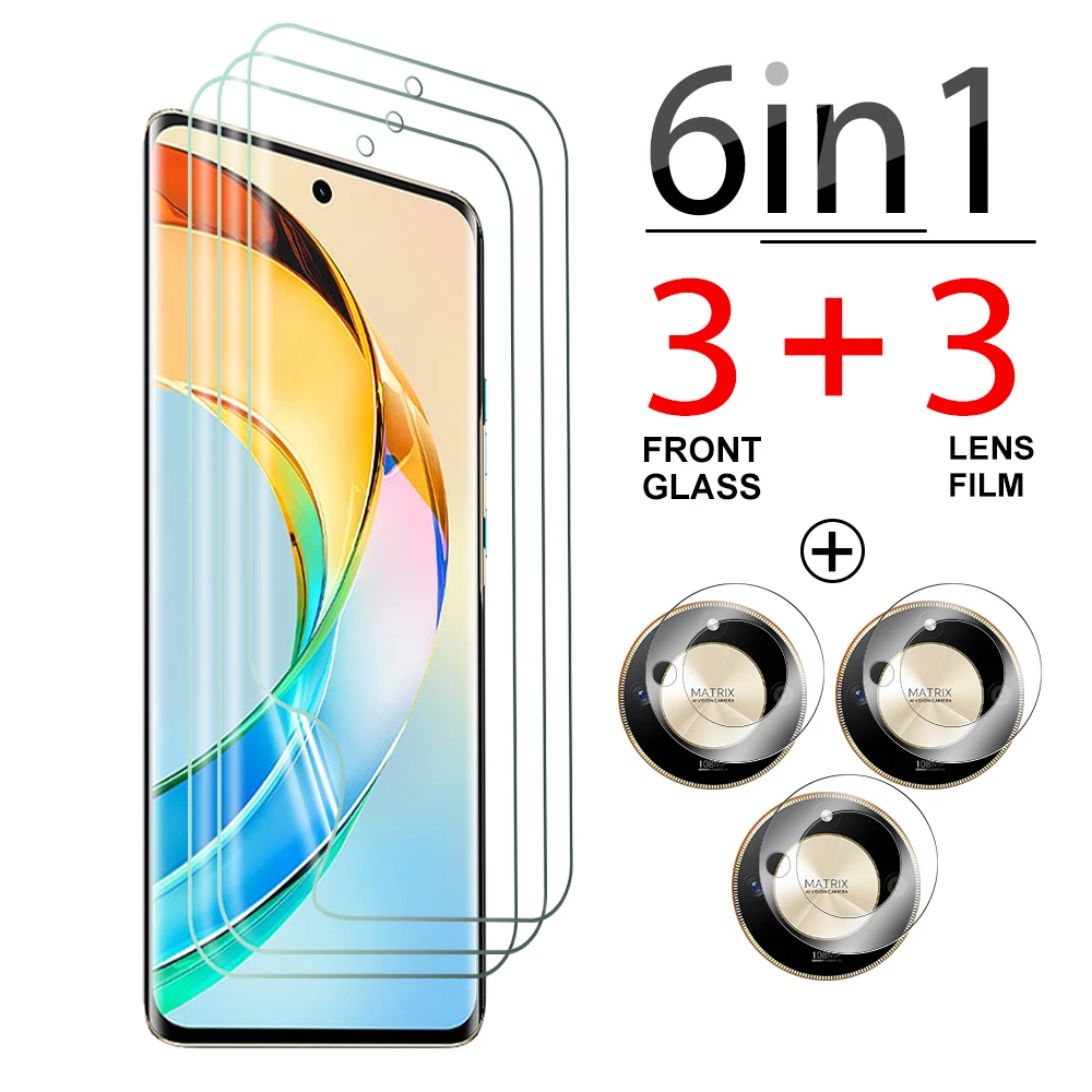 

6 в 1 для Honor X9b X50 2023 фотообъектив защитное стекло xonor honar X 9b 50x9 B 6,78 дюймов полностью покрытая клеем Гидрогелевая пленка