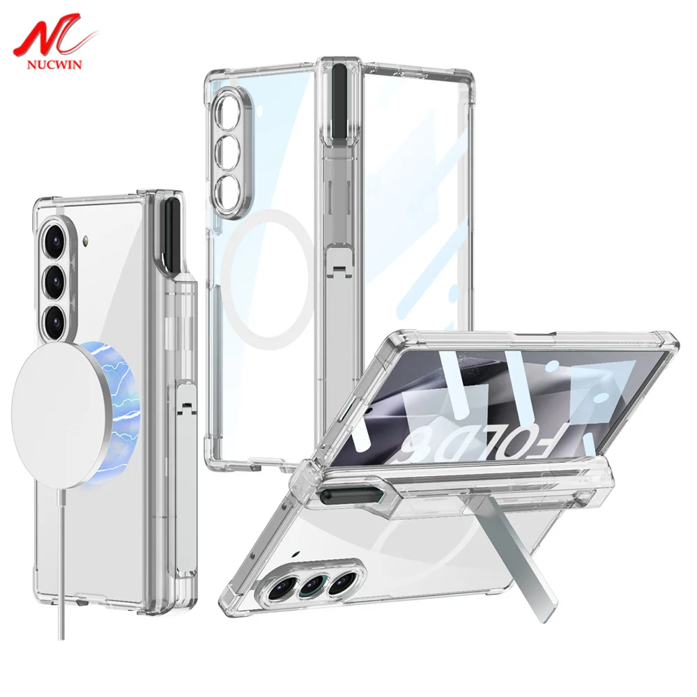 Transparent MagSafe Case with Airbag Hinge Protection and S Pen Holder