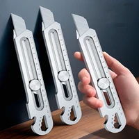 6 In 1 Multifunctional Stainless Steel Box Cutter estilete profissional ferramenta 18MM/25MM utility knife Premium Art couteau 1