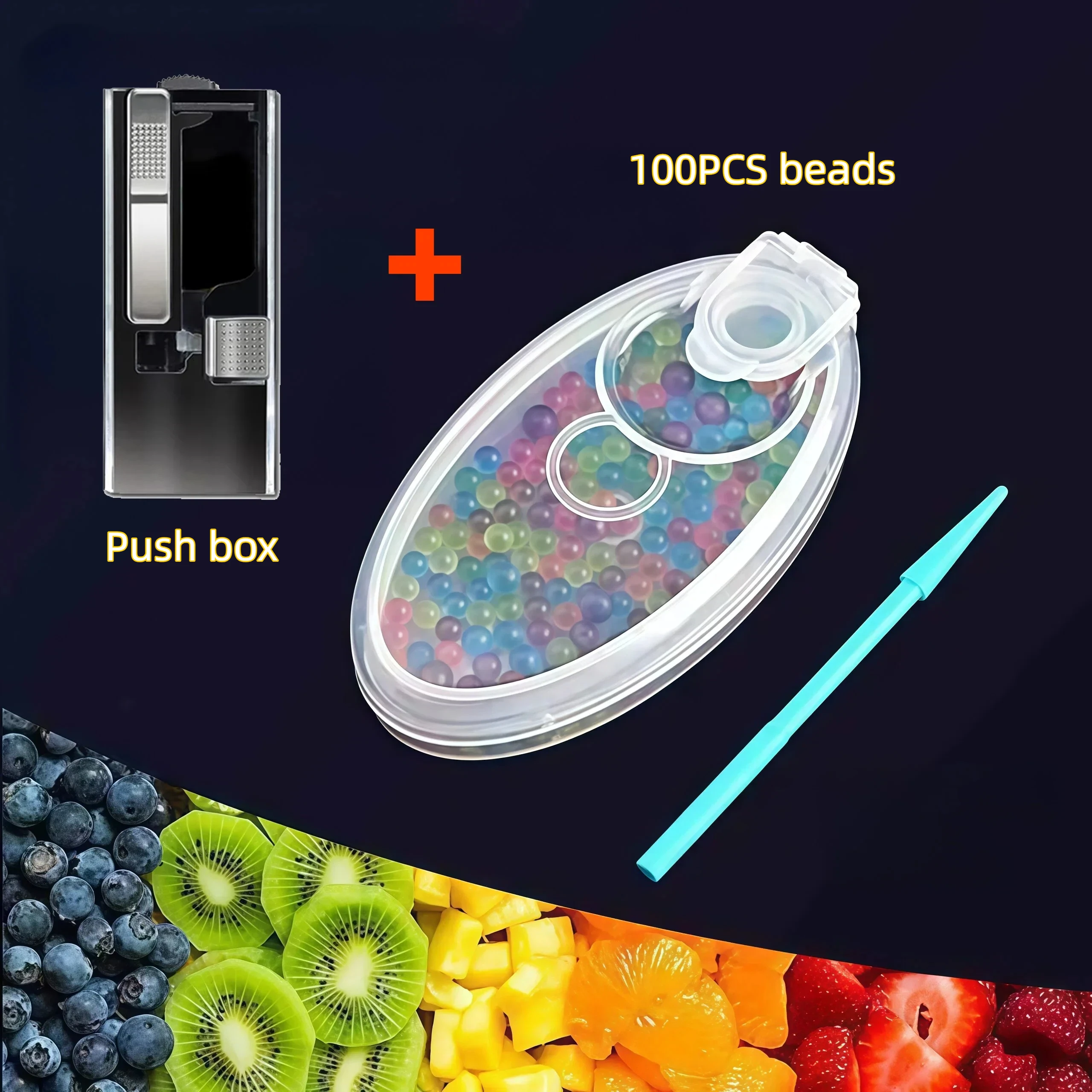 100PCS Cigarette Beads DIY Explosion Pops Fruit Mint Menthol Flavor Brush Balls For Smoking Holders Push Box Accessories