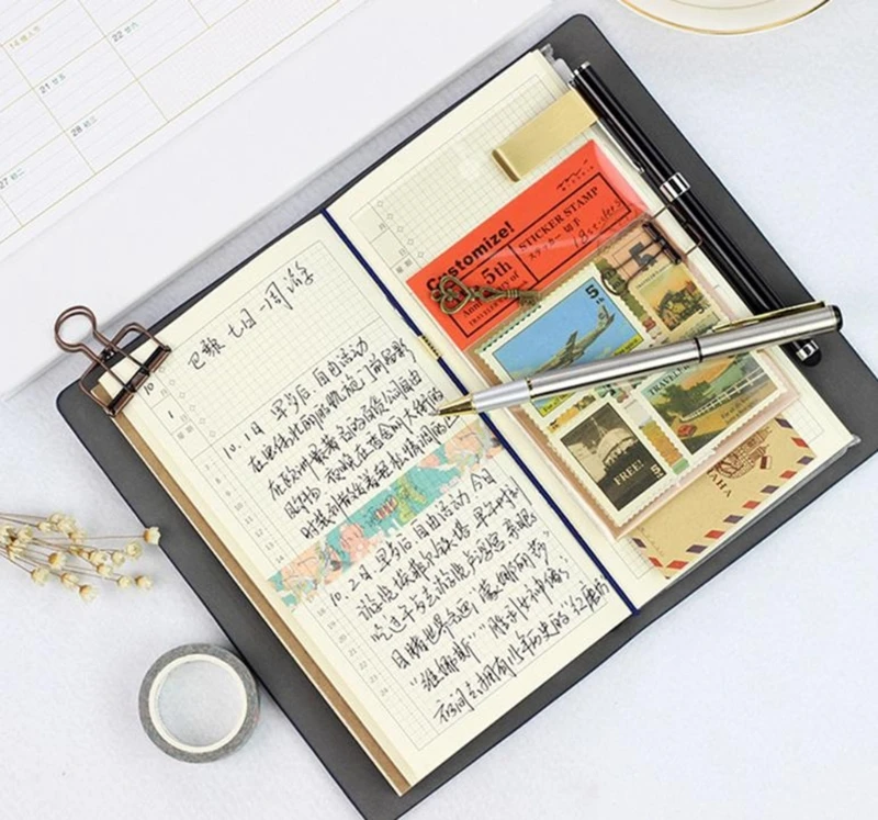 Deluxe Refillable PU Leather Travel Diary