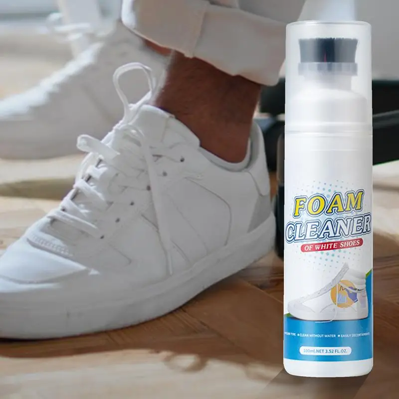 White Shoe Cleaner White Shoes Cleaner Tennis Shoe Cleaner With Brush Head Sneaker Cleaning Kit Shoe Cleaning Kit For Leather 2