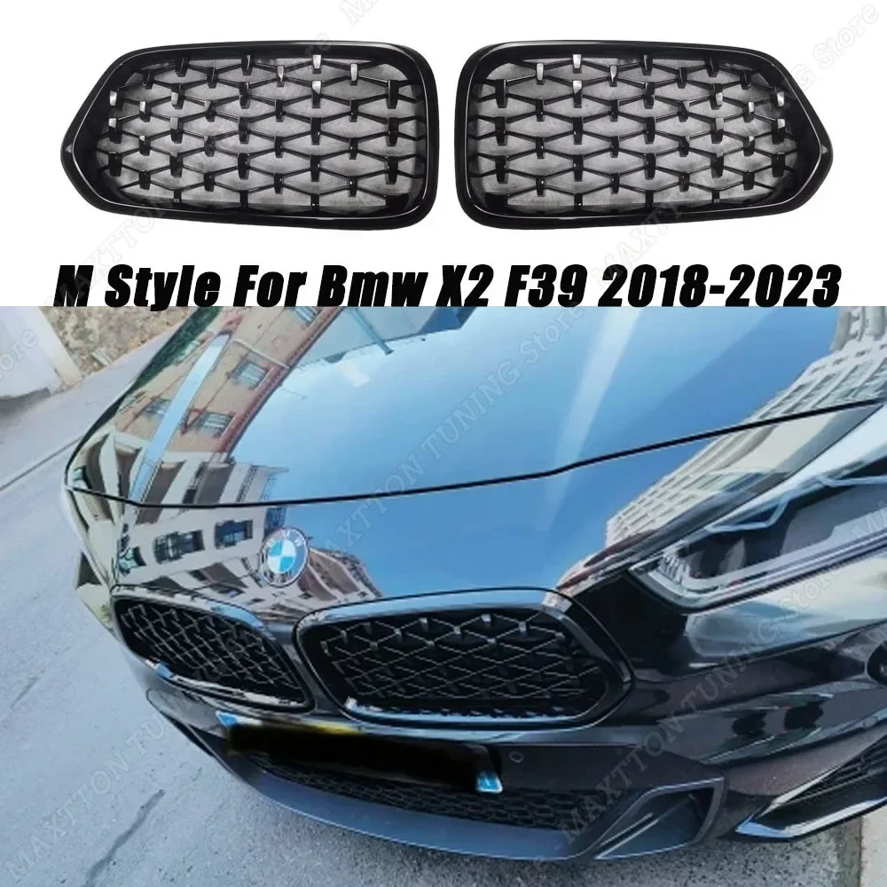 

M Style For BMW X2 F39 18i 18d 20i 20d 25d 25e M35i 2018 2019 2020 2021 2022 2023 Car Front Bumper Kidney Grille Racing Grill