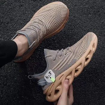 أحذية الركض الرياضية للرجال في الهواء الطلق خفيفة الوزن قابلة للتنفس، أحذية رياضية جديدة مريحة باللون الأسود كاجوال للجري والجيم للرجال 3