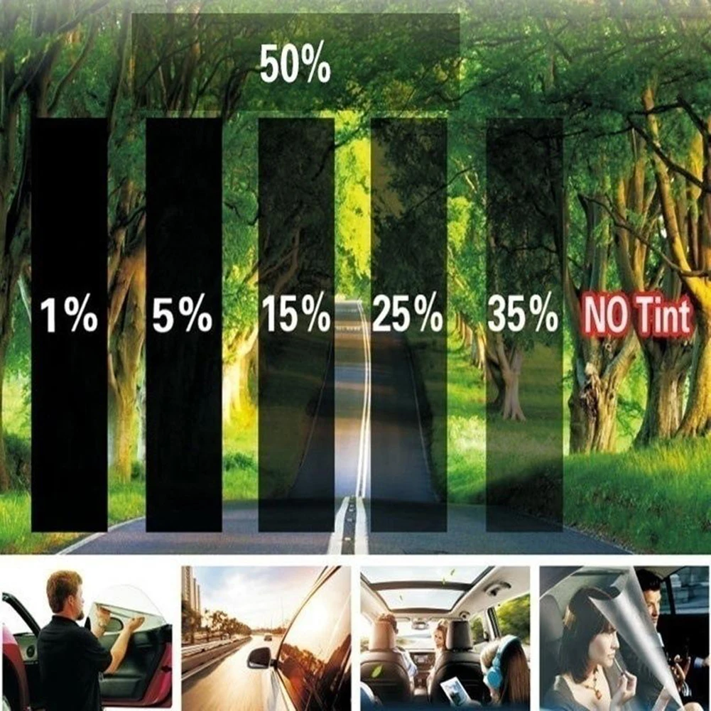 300CMx50CM Sonnenschutzfolie mit Schaber Auto- und Haus-Tönungsfolie Schwarz 1%-50% VLT Tönungswerkzeug-Set Autofenster-Glasfolien Tönungsfolie – Detail 2