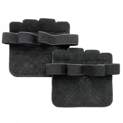 Cowhide Weightlifting Gloves with Palm Protection - Anti - Slip, Wear - Resistant Fitness Training Gear - L (Black)