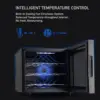 ,  12 Bottle Wine Fridge Small Dual Chip,  Wine Cooler Temperature Control, 46-66°F, Mi 3