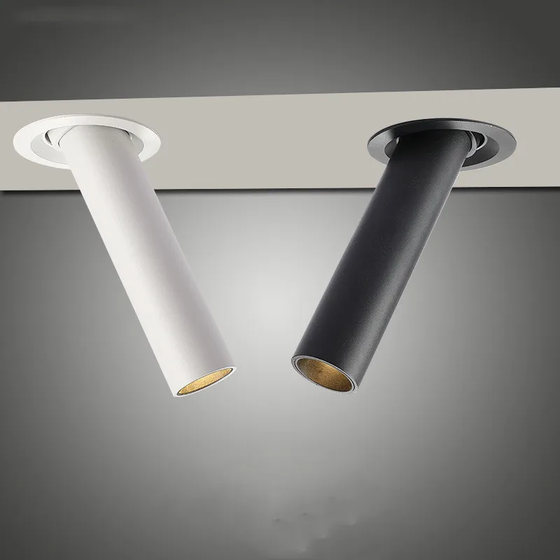 Ceiling Lamps ceiling lamps Adjustable 10W Long Tube Ceiling Lamp for Bedroom, Rotatable Angle Black/White Kitchen TV Background Light
