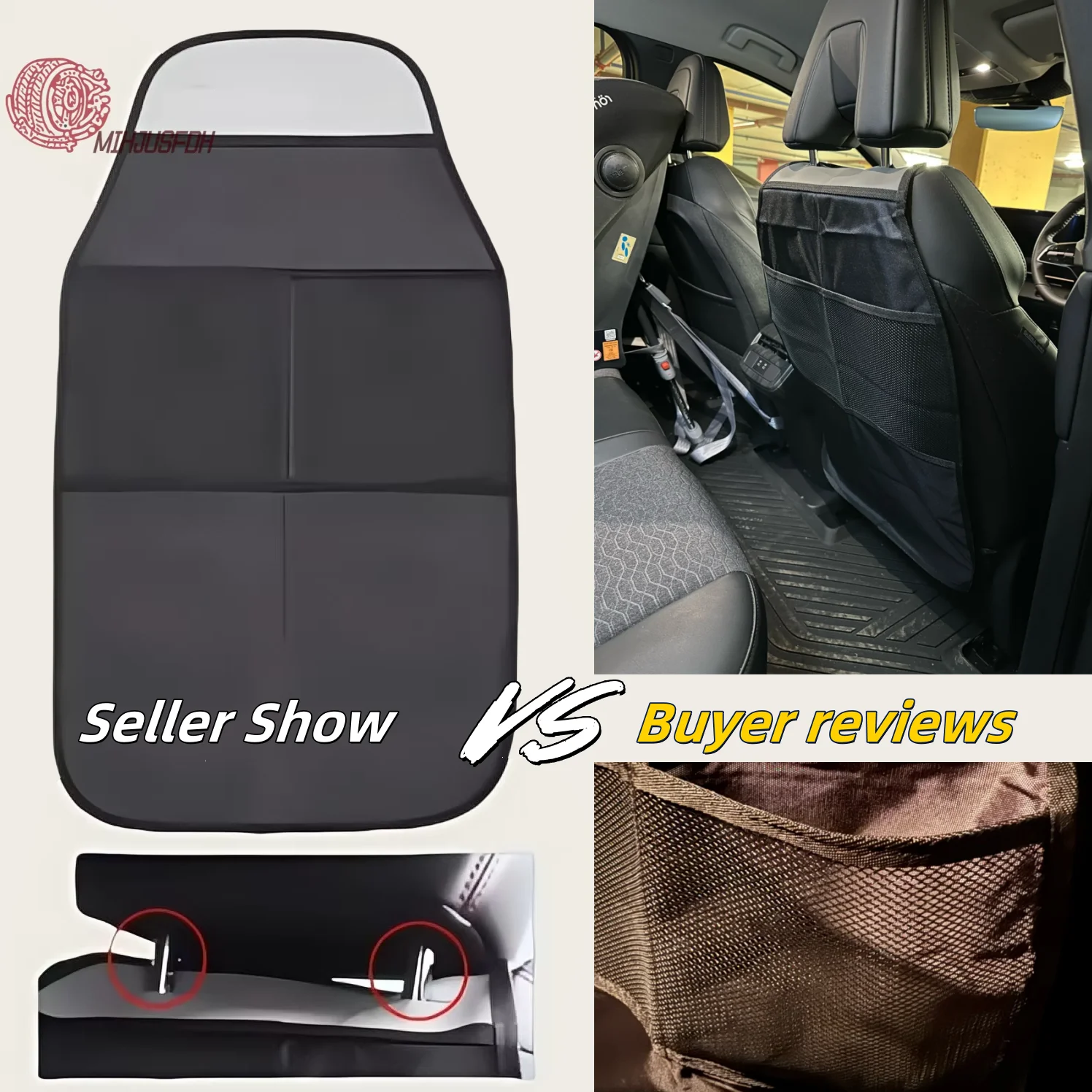 1/2Pcs Car Seat Back Protector Cover 1