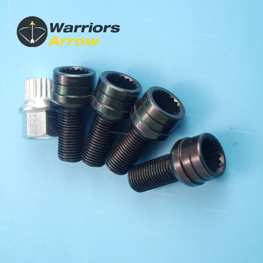 x5 Set Anti theft Wheel Screw Bolt Lock Nut Key Adapter 17 teeth