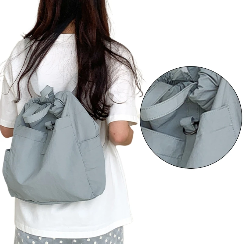 Women Backpack Travel Backpack Solid Color Shoulder Bag Nylons Backpack Student School Backpack Casual Daypacks