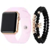 Unisex fashion trend casual personality square LED electronic watch versatile electronic watch with crown bracelet 4