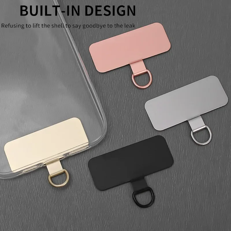 3-1Pcs Universal Phone Lanyard Patch Anti-Lost Replacement Phone Tether Tab Stainless Steel Cellphone Straps Cards for Iphone15