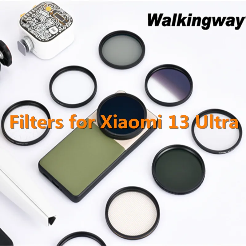 Caminhada-xiaomi Câmera Photography Kit 13 Ultra Photo Kit Case do Telefone Móvel Filtro de Lente Estrela Flare nd Macio Névoa Preta Cpl - Image 5