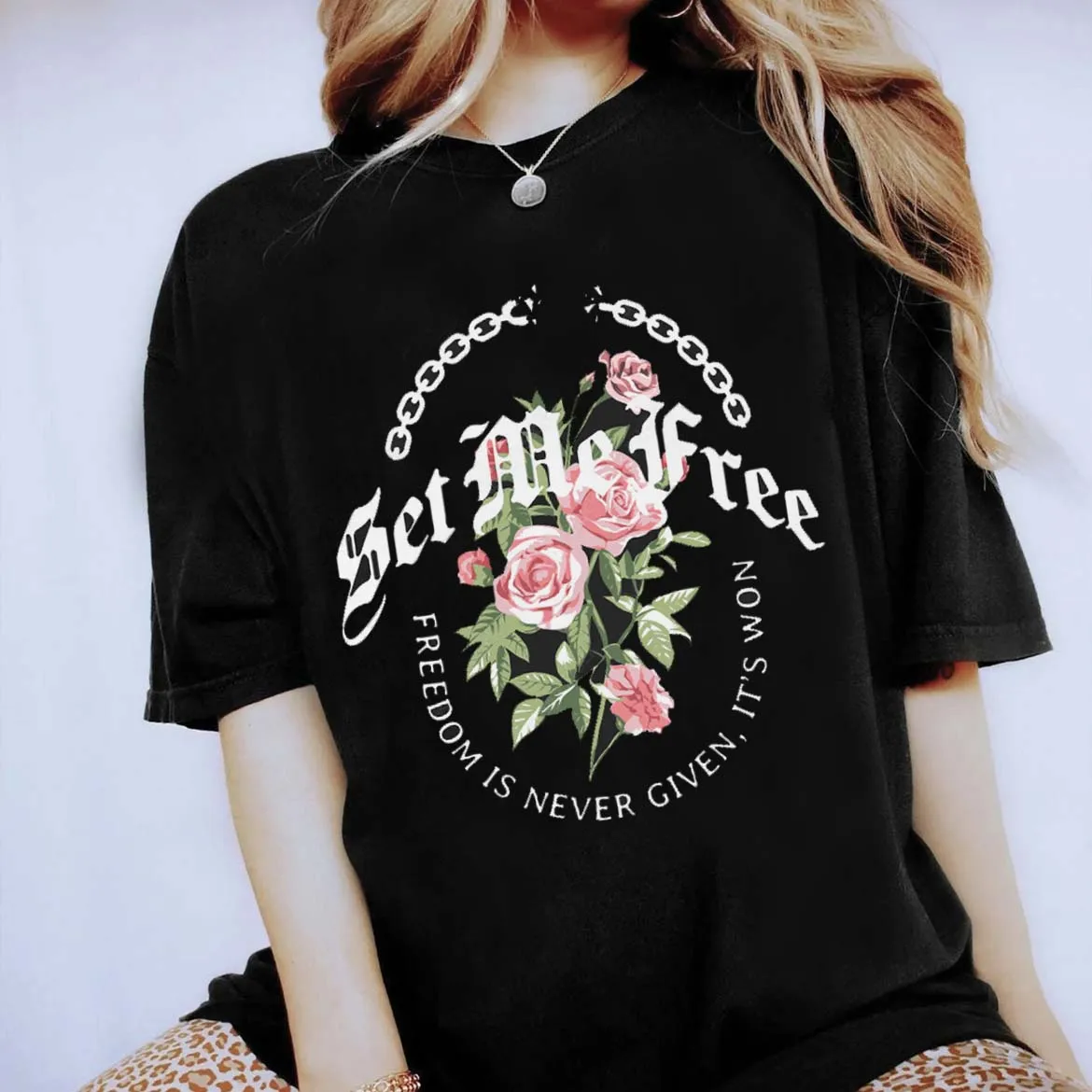 

Short Sleeved Clothing Printed Women's Flowers Cute Style Trend Cute Fashion Women's Pattern T-Shirt Casual Versatile T-Shirt.