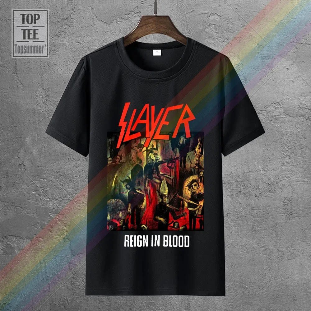 

Мужская черная футболка с изображением чехла альбома «Slayer»