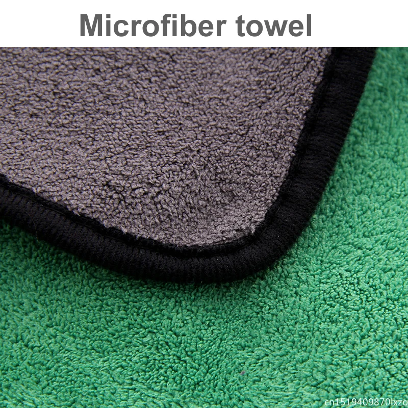 Lavage de voiture Microfibre Nettoyage Chiffon de séchage Ourlet