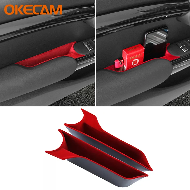 Car Styling Door Side Storage Box Door Handle Armrest Tray