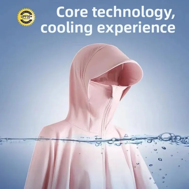 Ice Silk Sun Protection Clothes For Women Cape Style Spring And Summer UV Resistant Hooded Breathable 5