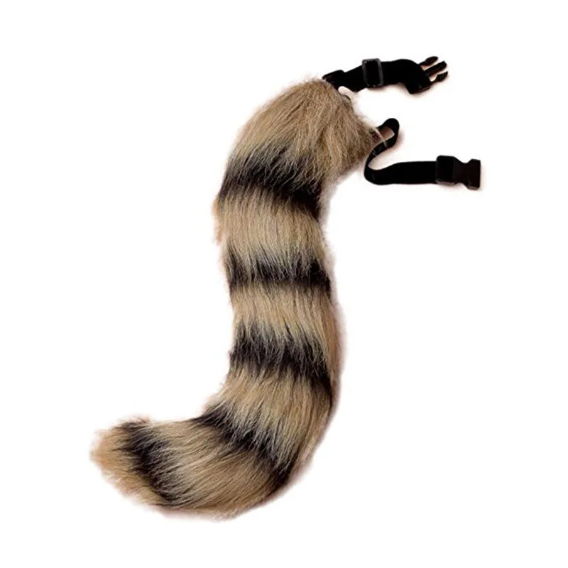 Pink Imitation Fur Fox Long Tail 50Cm Cat Animal Furry Cosplay Halloween Party Costumes Prop Animal Tail Performance Accessories