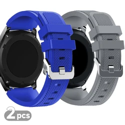 Set of 2 Premium Silicone Watch Bands (20mm/22mm) - Versatile and Durable Replacement Straps for 22mm watch band (U-H)
