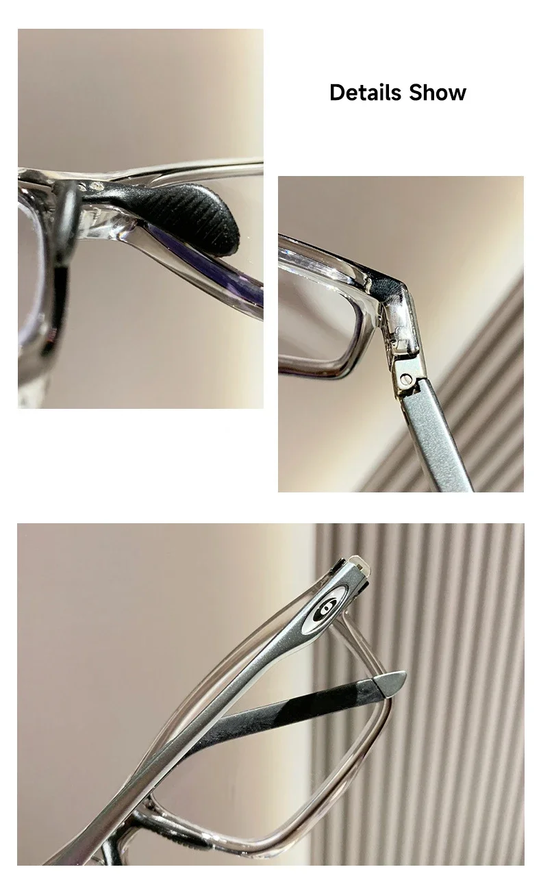 Anti-Blaulicht-Photochrome Bifokal-Lesebrille für Männer und Frauen, multifunktionale Lesebrille, Aluminium-Magnesium-Sportbrille – Detail 3