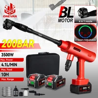 Brushless 200Bar 3500W Electric High Pressure Washer 6-in-1 Cordless Spray Gun Car Washer Garden Cleaning for Makita 18V Battery 1
