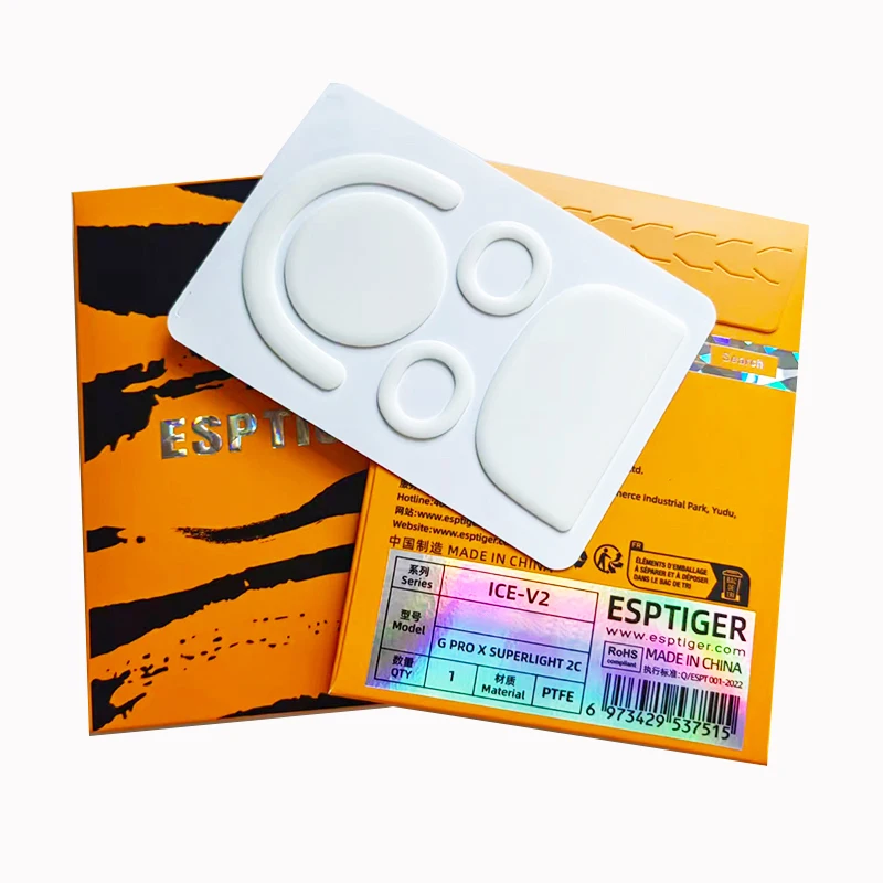 Esports Tiger ICE V2 White Arc Mouse Skates - Precision Glide Enhancers